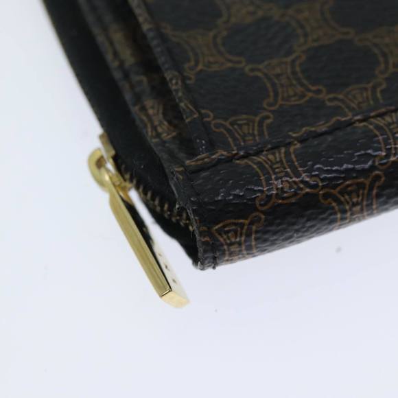 CELINE Macadam Canvas Shoulder Wallet PVC Brown Auth 79811 - Picture 9 of 16